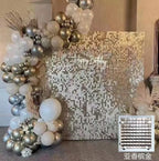 12/16/18/24PCS Shimmer Wall Backdrops silvery Square Sequin Wall Panel Backdrops Party Backdrops for Wedding Birthday Decor