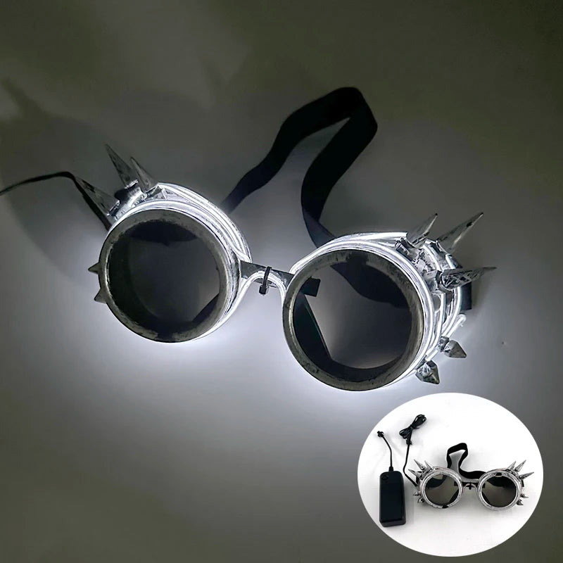 Lunettes LED Cyberpunk, Accessoire Lumineux pour Fêtes, Rave, Festivals & Soirée