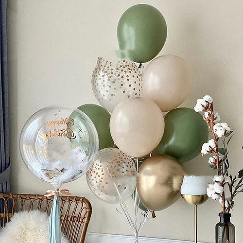 Avocado Green Balloon Arch Kit – Aesthetic Party Decoration Set (119 pcs)