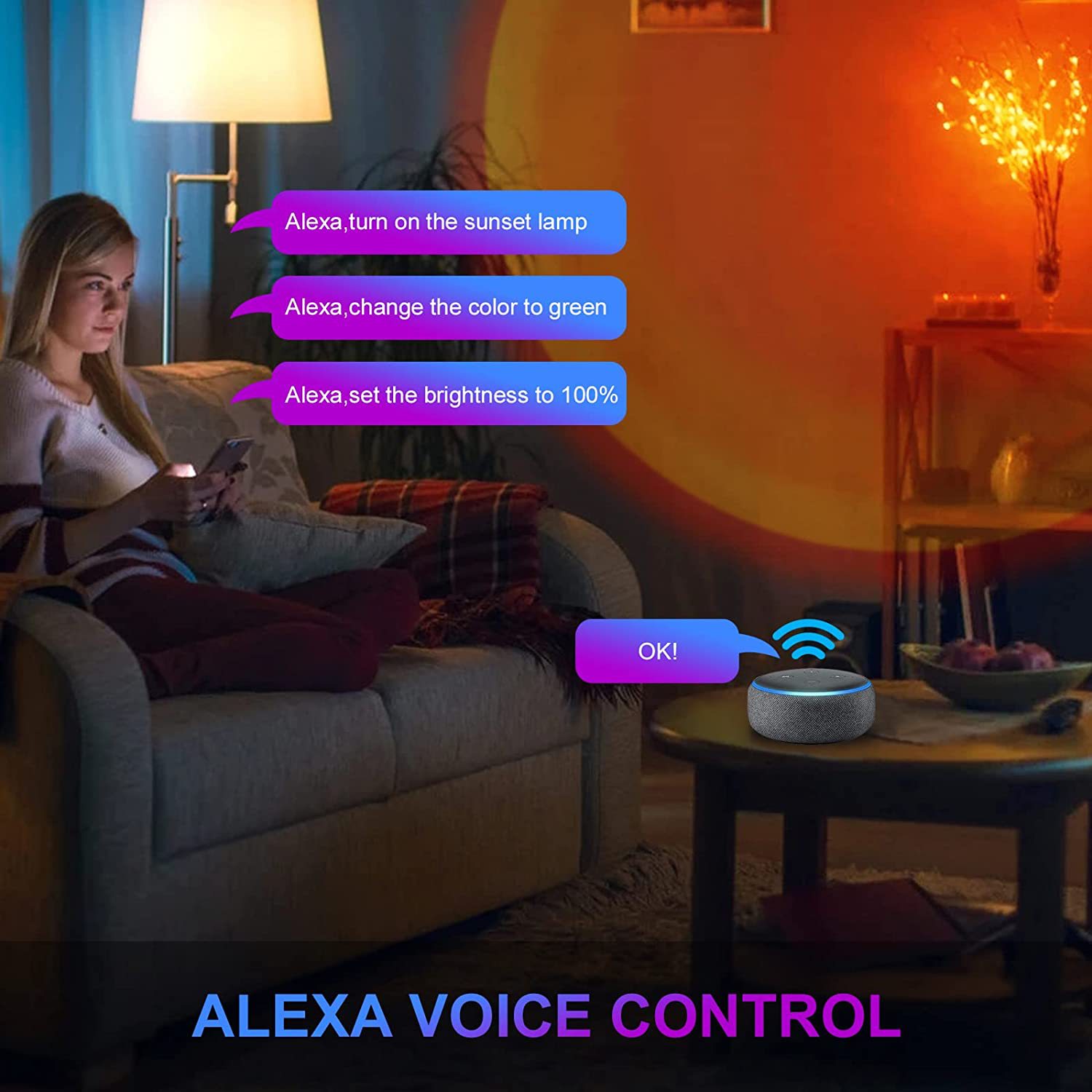 Smart RGB Ambient Lamp – Bluetooth APP LED Mood Light for Gaming & Room Decor