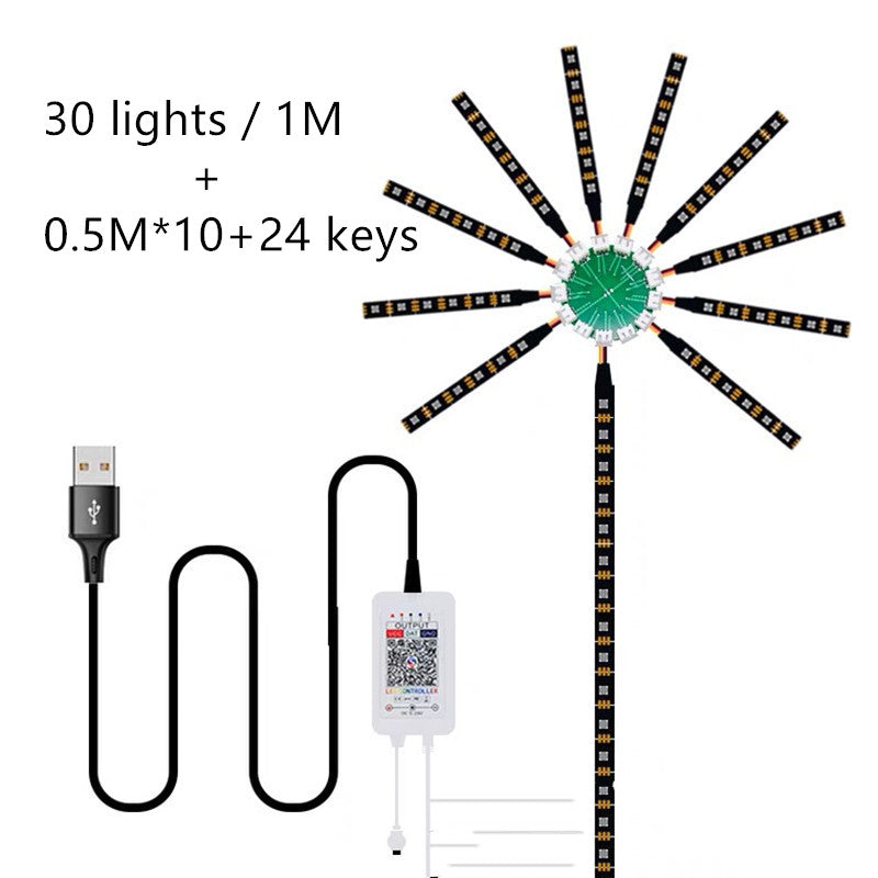 LED voice-activated RGB fireworks marquee light full color party decoration – KRAAA
