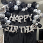 Silver Luxury Balloon Arch Kit – Birthday Party Event Decoration Set