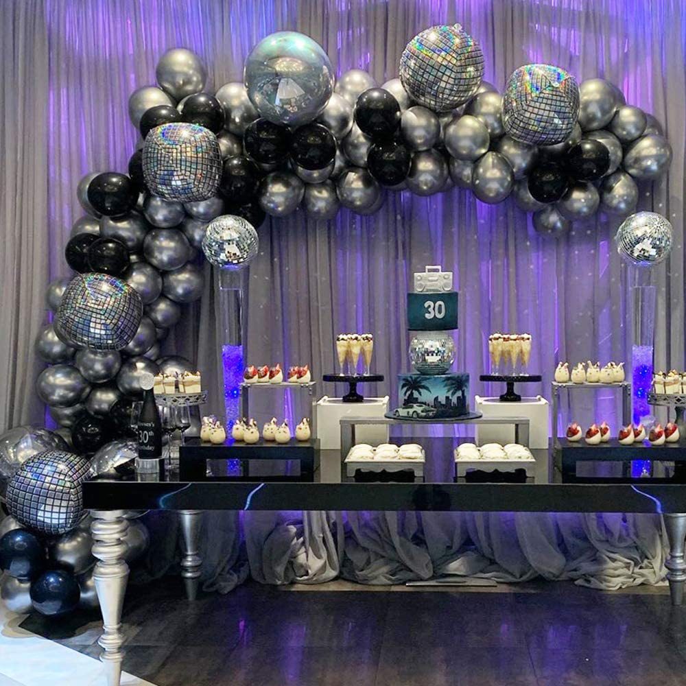 Silver Luxury Balloon Arch Kit – Birthday Party Event Decoration Set