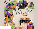 Halloween Party Balloon Kit – Complete Spooky Decoration Set (Black & Orange Theme)