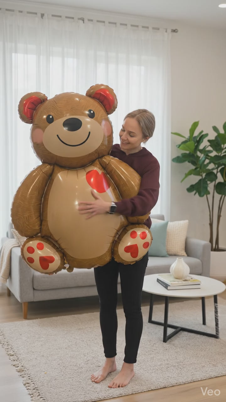 Large Bear Balloon – Décoration Géante en Aluminium (Anniversaire &amp; Événement)