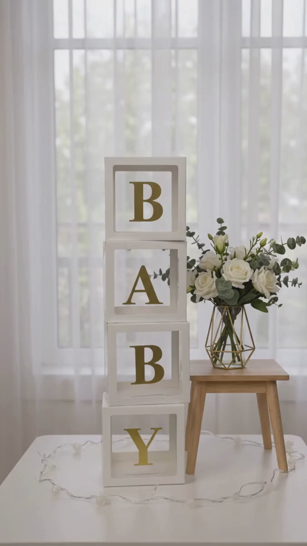 BABY Letter Box Balloon Boxes – Décoration Baby Shower 25 cm